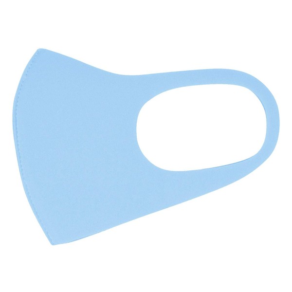Mask, Made in Japan, Washable, Large, Small, Adult, Women, Men, Kids, Large Size, Small Size, Urethane Mask - Casual SKY-BLUE (Sky Blue)