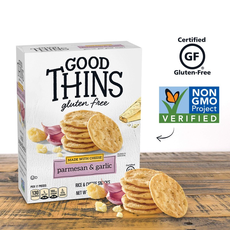 Good Thins Parmesan & Garlic Rice & Cheese Snacks Gluten