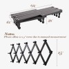 SCUNDA Accordion Wall Hanger with 16 Hooks Wooden Wall Expandable