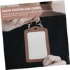 CAXUSD 2pcs Vertical Id Card Holder Clear Sleeve Anti-Scratch Working