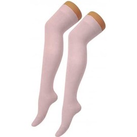 COSHAL® 1 Girls Over The Knee Plain Socks, Women Plain Over The Knee High Socks Cotton Rich Thigh Socks Leg Warmer Casual Thigh High Sock Daily Wear Baby Pink