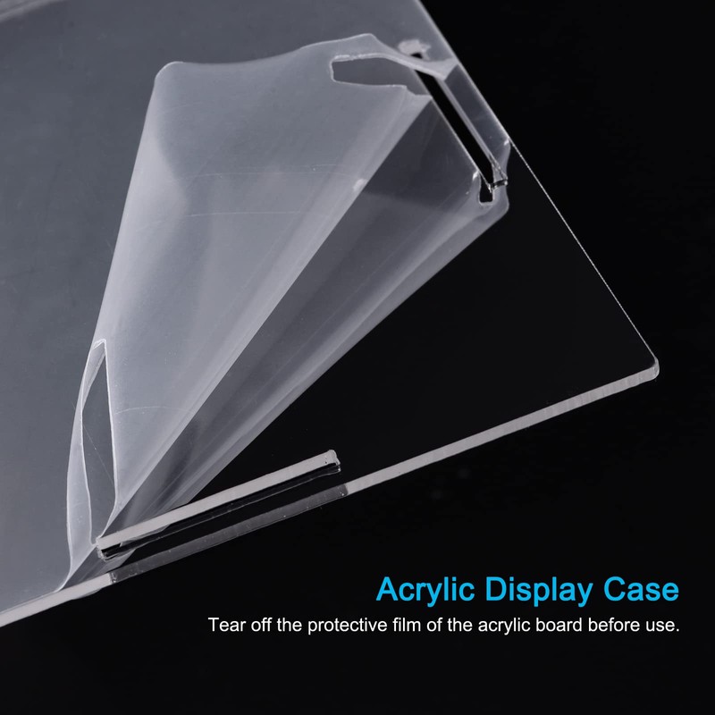 sourcing map Clear Display Case, Acrylic Box Assemble Dustproof Box