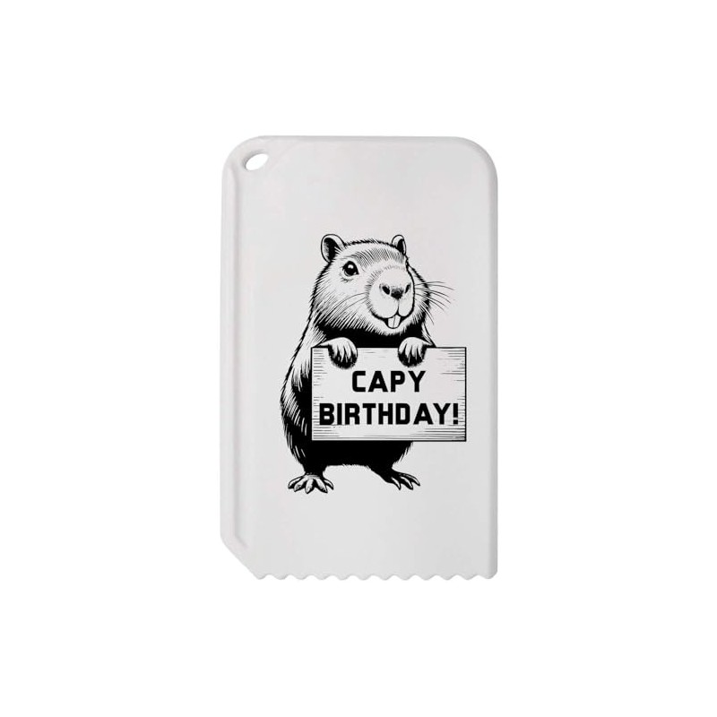 Azeeda 'Birthday Capybara' Plastic Ice Scraper (IC00042385)