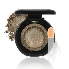 Apooliy Single Glitter Eyeshadow Powder,Highly Pigmented Cream Shimmer Eye shadow,Waterproof Long Wear Purple Pressde Eyeshadow