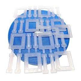 Pallet strapping kit Blue 20m x 12mm with 9 plastic buckles, 4 pack