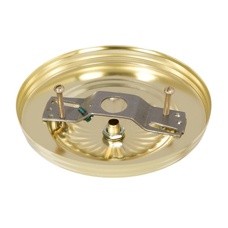 B&P Lamp® Brass Plated Steel Ceiling Light Canopy Plate Kit,