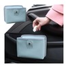 Mini Car Trash Bin, Leather Waterproof Hanging Auto Organizers, Car