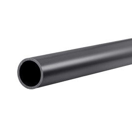 sourcing map PVC Hard Round Tube 20.5 mm ID 25 mm OD 0.35 m Dark Grey High Impact Resistance