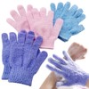 3 Paar Peelinghandschuh, Exfoliating Gloves Peeling-Duschhandschuhe Doppelseitig Körperhandschuh, Peeling Handschuhe