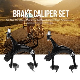 Road Bike Brakes, Bicycle Brake Set, Road Bike Brake, Bicycle Brakes, Road Bike U Brake Brake Set, 1 Pair Road Bike V Shape Mechanical Dual Pivot Brake Set Brake Caliper Parts Spare Parts Accessories