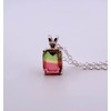 2ct Watermelon Tourmaline Sterling Silver Necklace