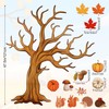 80pcs Tree Bulletin Board Decorations, Autumn Paper Cutouts for Bulletin