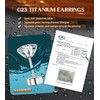 G23 Titanium Threadless Flat Back Earrings-Hypoallergenic 6A Cubic Zirconia Earrings