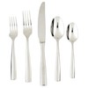 Fortessa Lucca 18/10 Stainless Steel Flatware, 5 Piece Place Setting,