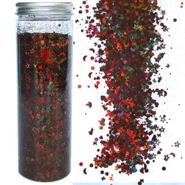 LoveOurHome 150g Chunky Body Glitter Holographic Coffee Star Moon Heart Butterfly Glitters Flakes Sequins Accessories for Resin/Crafts/Nails/Makeup