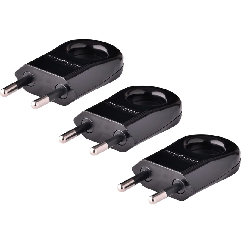 Flat Plug with Round Hole, Plug 230 V, 6 A,