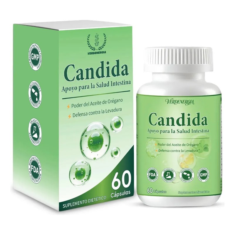 3 Candida Cleanse Con Hoja Orégano Ácido Caprílico 60cápsula Sin