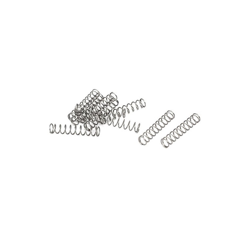 sourcingmap Compression Spring,304 Stainless Steel,4mm OD,0.4mm Wire Size,20mm Free Length,Silver