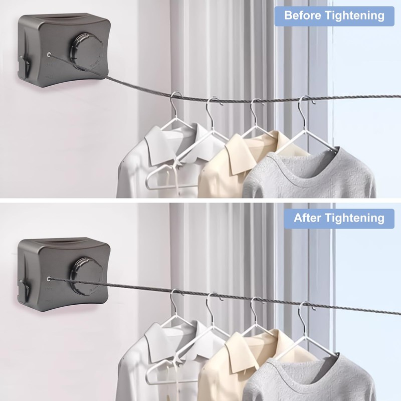 Domigard Retractable Washing Line 5.1 m Retractable Washing Line, Adjustable