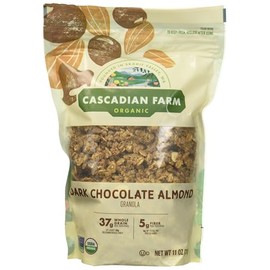 Cascadian Farm Organic Dark Chocolate Almond Granola, Non GMO, 11 Ounces (Pack Of 4)
