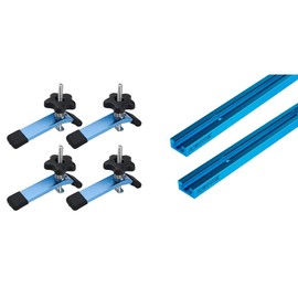 POWERTEC T-Track Hold Down Clamp and Universal T-Track Bundle | Woodworking Accessories