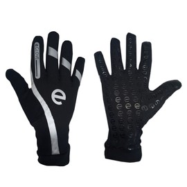 eGlove Run - Lightweight Technical Running Gloves - Touchscreen Friendly - Men and Women - Updated A/W 2022/23 Models (Black Hi-Vis, X-Small)