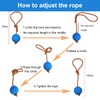 Weeyuu Rope Dog Toy, 2 Pack Ball on a Rope