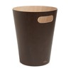 umbra Wooden Round Trash Can, No Lid, Pail, Trash Can,