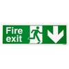 vsafety 14002 ax-r "FIRE EXIT Arrow Down" Zeichen, 1 mm