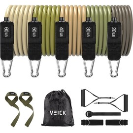 VEICK Resistance Bands, Exercise Bands, Workout Bands, Resistance Bands for Working Out with Handles for Men and Women, Exercising Bands for Fitness Weights Work Out at Home