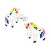 2 Pairs of Children's Earrings Nickel-Free 925 Sterling Silver Unicorn