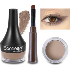 Boobeen Eyeliner, Gel Eyeliner, Eye Makeup Set, Waterproof, Smudge Proof, High Color, Quick Drying, Easy to Apply, Long Lasting (Flax)