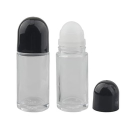 Chiegeguu 2Pcs 50ML Glass Roller bottles Empty Roll on Ball Applicator for Oil for Different Capacity Requirements
