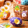 24 Pieces Easter Make A Face Animal Stickers with Easter