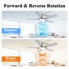 SNJ 52 Inch Brushed Nickel Ceiling Fans with Lights and