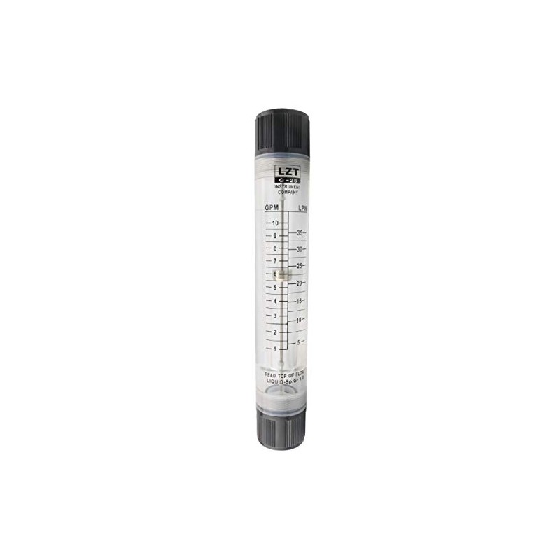 Nxtop 5-35LPM Inline Clear Acrylic Water Flowmeter 1PT Dia Threads