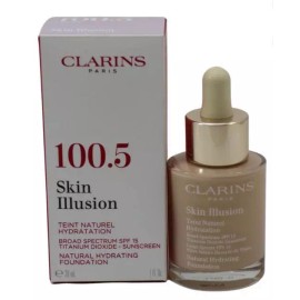 CLARINS Skin Illusion Natural Hydrating Foundation SPF 15 (Choose Shade) NIB - 100.5 Cream