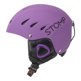 STOMP Ski & Snowboarding Snow Sports Helmet with Build-in Pocket in Ear Pads for Wireless Drop-in Headphone (Matte Purple, Medium)