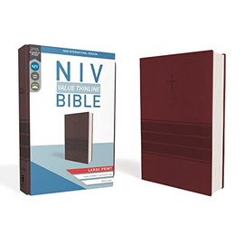 NIV, Value Thinline Bible, Large Print, Leathersoft, Burgundy, Comfort Print