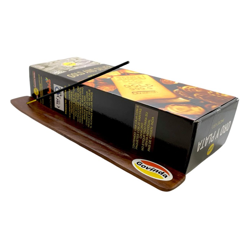 Gold Silver Incense Sticks and Incense Stick Holder Bundle Insence