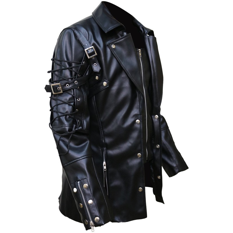 The Jasperz Punk Rave Poison Black & Maroon Jacket Mens