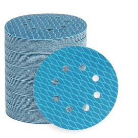 5 Inch 8 Hole Diamond Shape Sanding Discs，400 Grit, 50 Pcs Hook and Loop Sanding Discs for Orbital and Random Disc Sanders, Woodworking, Metalworking, Anti-Blocking SandinDiscs…