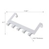 Metal Powder Coated Over The Door 5 Hooks White, Hooks,