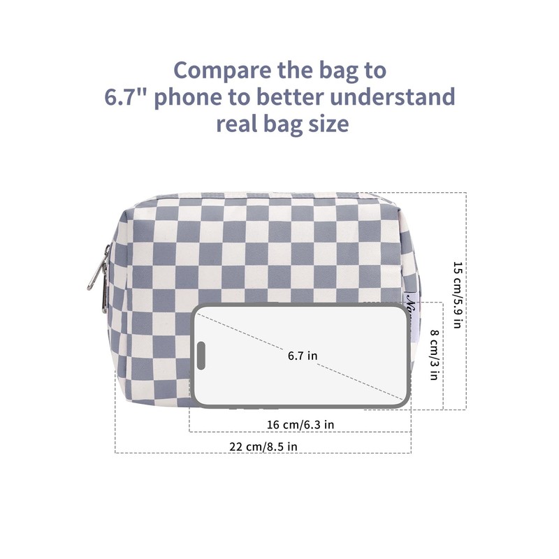Large Makeup Bag Zipper Pouch Travel Cosmetic Organizer for Women