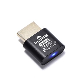 EVanlak HDMI Headless (High Rate240) HDMI Dummy Plug, Headless Ghost, Display Emulator, Black, 1 Piece