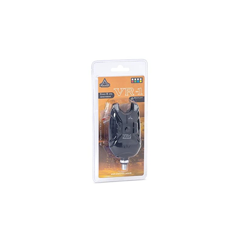 Saenger Anaconda VR-1 RED Bite Alarm with Metal Snag Bars