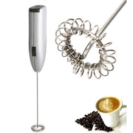 Hand-held electric egg beater milk coffee mix bar stainless steel