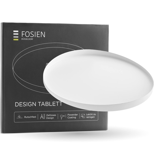 FOSIEN® Design Tray Black Metal with Non-Slip Coating on the