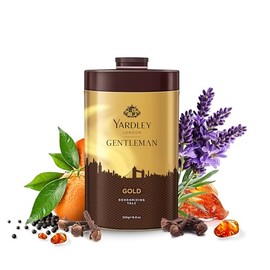 Yardley London Gold Talcum Powder - 250 g. 808 oz, Deodorizing Talc by Yardley