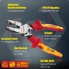 CRIPOP Insulated Linesmen's Pliers with Tool Storage Case, 9 Inch